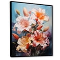 thumbnail image 2 of Designart "Lilies Representation Colorfuled Acrylic V" Floral Floater Framed Wall Art Print, 2 of 7
