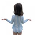 thumbnail image 2 of Uccdo Girls Long Sleeve Rash Guards One-Piece Swimsuit Zipper Bathing Suit 2-10Y, 2 of 8