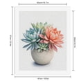 thumbnail image 2 of Paint By Numbers Kit for Adults Beginner - Succulent Bouquet Pastel Ceramic Pot DIY Canvas Painting Kits for Adults, Frameless Paint By Number for Adults for Home Wall Decor 16x20 Inch, 2 of 7