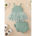 thumbnail image 3 of Coduop Baby Girls Summer Outfit Set Sleeveless Daisy Cami Tops and Ruffle Shorts 2Pcs Set, 3 of 9