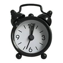 DESIGNICE Super Loud Retro Alarm Clock 4",Twin Bell,Silent Quartz,Luminous Dial for Heavy Sleepers
