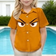 thumbnail image 5 of Bnwani Boys Shirts Comfortable Breathable Shirts for Girls Printed Tee Orange Sizes 2-14, 5 of 8