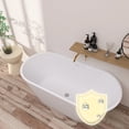 thumbnail image 5 of Elo 67" Acrylic Freestanding  Soaking Bathtub - Gloss White, 5 of 27