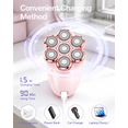 thumbnail image 6 of Obacre Electric Razors for Women,5 in 1 Bikini Trimmer, 7D IPX7 Waterproof Cordless Body Electric Head Shaver, 6 of 9