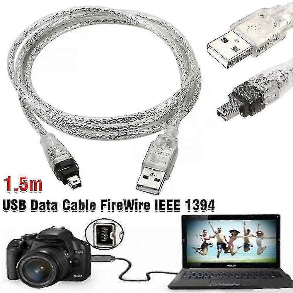 For Mini DV MiniDV USB Data Cable FireWire IEEE 1394 HDV Camcorder