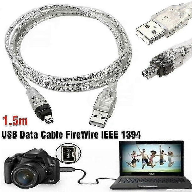 For Mini DV MiniDV USB Data Cable FireWire IEEE 1394 HDV Camcorder