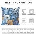 thumbnail image 5 of YINGXI Square Throw Pillow Covers Cute Cartoon Dogs Pillow Cases Decorative for Home Bedroom Sofa Seamless Puppy Pattern Watercolor Painting Pillowcases Standard Size  24x24in, 5 of 5