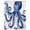 Blue Navy, variant on Navy Blue Octopus Coastal Waterproof Fabric Shower Curtain,Nautical Summer Beach Ocean Waterproof Fabric Shower Curtain for Bathroom Curtains Bathtubs Shower Curtains with 12 Hooks Stall 54x78in