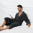 U2SKIIN Mens Terry Cloth Robe, 100 Cotton Soft Spa Bathrobes for Men(Dark Grey Mel, S/M
