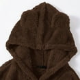 thumbnail image 5 of 2025 Charella Women's Fuzzy Hoodies Sport Pullover Cozy Fleece Oversized Sweatshirt Brown,XL, 5 of 6