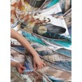 thumbnail image 3 of Feathers Reversible Bedspread Set, Vaned Types and Natal Contour Flight Bird Feathers and Animal Skin Element Print, Pillow Shams & Comforter Microfiber Bedding Set, 3 Sizes, Teal Brown, by Ambesonne, 3 of 4