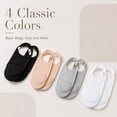 thumbnail image 5 of Women’s Ice Silk No Show Ultra‑Thin Liners – Invisible Breathable Anti‑Slip Socks, Non‑Slip Silicone Heel Grip, for Flats, Loafers, Dress Shoes 4 Pairs, 5 of 7
