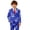 Blue, variant on Boys Holiday Snowy Tree Print Suit Blazer Single Long Sleeve Christmas Party Coat 3-4 Years