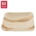thumbnail image 1 of Ecodinnerware 15,2 cm (6 Po) Assiettes Carrées à Feuilles de Palmier Jetables, Pack de 50, 1 of 2