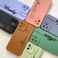 thumbnail image 2 of Nombre personalizado para iPhone 11 funda 14 13 Pro Max 12 Mini 11 8 Plus funda de silicona de lujo para iPhone 13 funda 6 6S 7 8 X XS XR SE 2020 Tan Jianjun unisex, 2 of 2