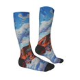 thumbnail image 3 of Haiem Cartoon Train Hot Air Balloon Socks, Funny Novelty Crazy Design Cotton Socks Sports Socks Knee High Socks For Men, Women,1Pairs - Gift For Working Friends, 3 of 8