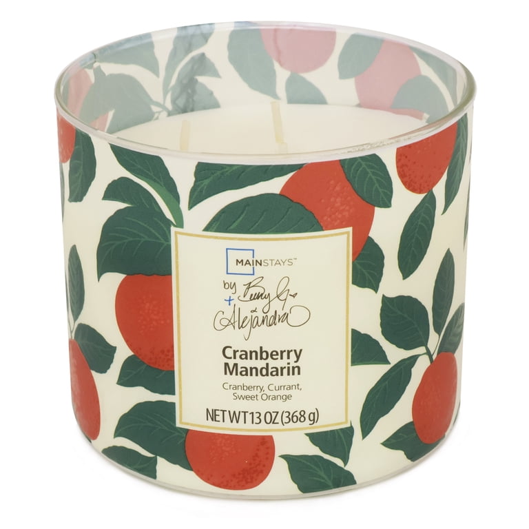 Mainstays 3-Wick Cranberry Mandarin Candle - 13 oz - Walmart.com
