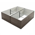 thumbnail image 7 of Leumius 2-Pack 8x4x2 FT Metal Raised Garden Beds, Reinforced Rustproof Colored Steel Planter Boxes for Vegetables, Flowers, Herbs and Succulents Walnut, 7 of 7