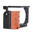 thumbnail image 1 of Camera JLwin Camera Cage With 3/8in Locating 1/4 In Threads Cold Shoes Wooden Handle Video Camera Cage Rig For ZV E10, 1 of 8