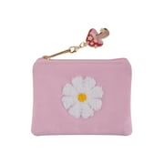 No Boundaries Women's Pink Daisy Coin Bag with Charm
