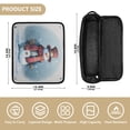 thumbnail image 4 of Hair Tool Organizer Bag with Heat Resistant Mat Removable Travel Storage Case for Hot Air Brushes Curling Irons Watercolor-style Snowman Pattern, 4 of 8
