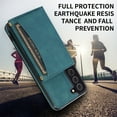 thumbnail image 6 of SaniMore Case for Samsung Galaxy S22 6.1" 2022, [Flip Wallet with Card Slots] [Kickstand] [Shockproof & Anti-fall] Wear-resistant Retro PU Leather Rugged Cover For Samsung Galaxy S22, Blue, 6 of 6