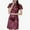 Wine, variant on TAIAOJING Ladies Vintage Etiquette Welcome Dress Of Style Short Sleeved Short Cheongsam