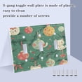 thumbnail image 6 of WOBOGO Cute Illustration Of Christmas Cat Ornaments 2-hole Switch Plates PC Flame Retardant Plastic Material Glossy Finish Smooth Touch 4.56x4.48x0.27in, 6 of 8