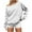 White, variant on KyCheLot Women's Off Shoulder Sweatshirt Casual Long Sleeve Oversized Pullover Going Out Tops