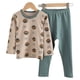 thumbnail image 1 of Trajes infantiles de cuello redondo para niños y niñas, pijamas infantiles cálidos para el invierno, 1 of 5