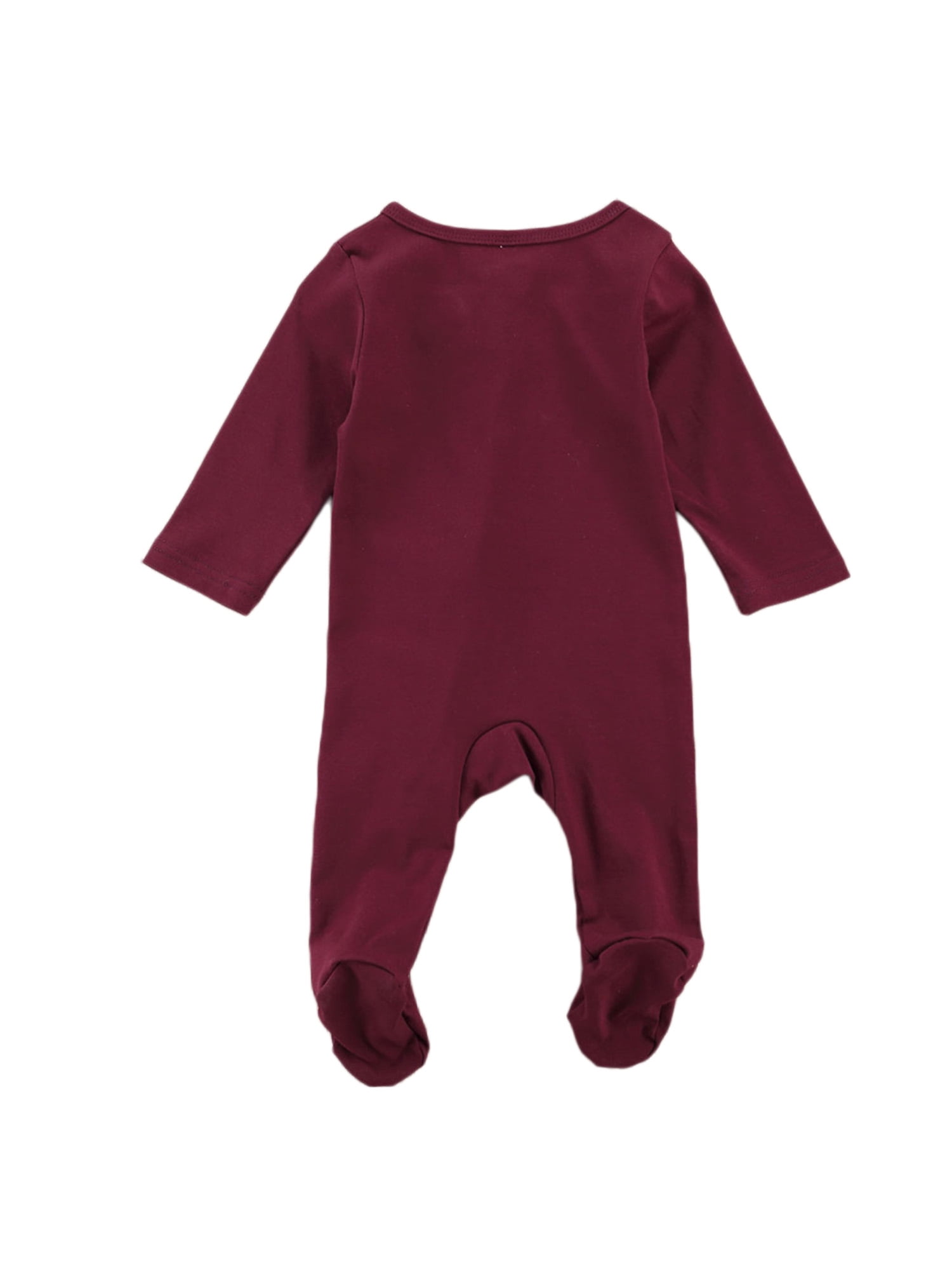 Details about / Little Me Red Baby Boy/' Snap Button Holiday Velour Jumpsuit Footies Pants