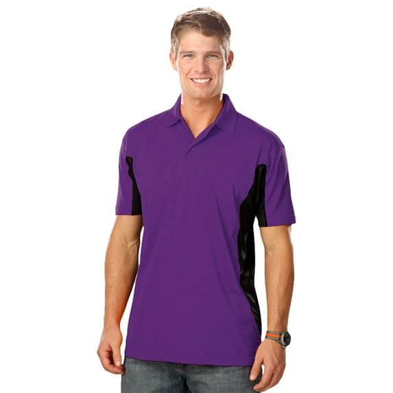 BlueGeneration Mens Color Block Wicking - Purple 2 Extra Large Trim Black