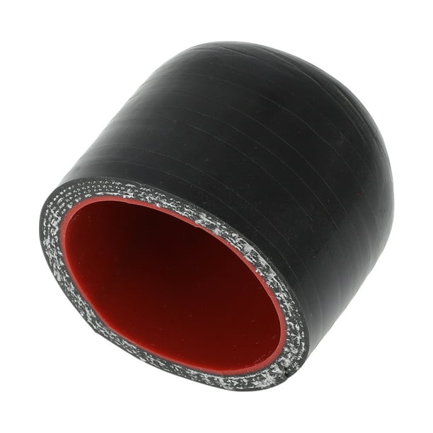 Tapa de extremo de manguera de goma de silicona de 1-5/8" 40mm ID 4 capas para válvula de derivación de refrigerante turbo vacío 5mm 30mm negro por fuera y rojo por dentro