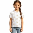 thumbnail image 3 of Toddler Girls Graphic tee Summer Floral Printed Short Sleeve Tshirt Soft Cotton T Shirt, 3 of 3