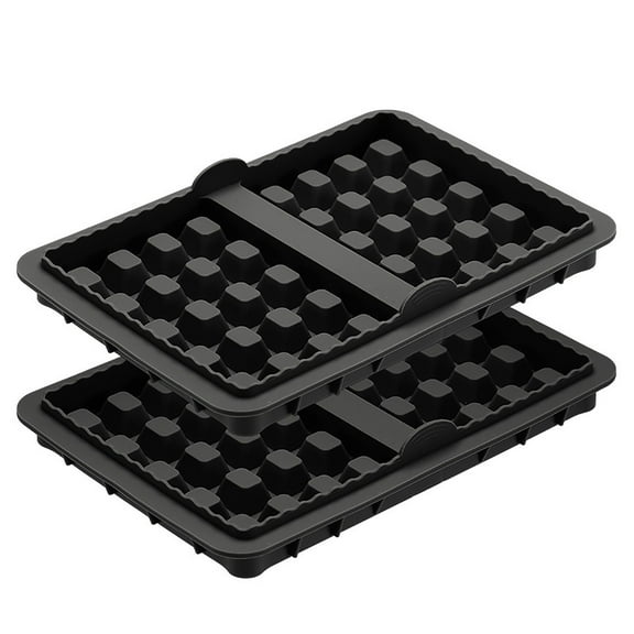 BinKFF Silicone Waffle Mold, Cavities Waffle Baking Mold Set, Silicone Square Baking Tray, for Cakes Crafts & Soaps Non Stick High Temp Resistant Durable Reusable & Dishwasher Safe