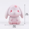 thumbnail image 2 of Cartoon Bunny Slow Rebound Squishy Fidget Toys for Adults, PU Memory Foam Tactile Gadget, Indoor Desktop Sensory Decor Accessory Black Red 1 Pack, 2 of 4
