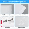 thumbnail image 4 of Clear Folders Sleeves Plastic Documents Project Pockets 100 Pack, Fits Letter Size 8.5x11 Paper, L-Shaped File Jackets, Acid-Free Poly Plastic, Transparent, 4 of 7