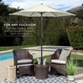 thumbnail image 4 of Best Choice Products 7.5ft Heavy-Duty Outdoor Market Patio Umbrella w/ Push Button Tilt, Easy Crank - Ivory, 4 of 8