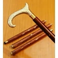 thumbnail image 3 of NAUTICALMARTUS BY Vintage Walking Stick Brass Golden Derby Head Handle with Beautiful Wooden Stick (36-inch) Walking Stick Gift, 3 of 4