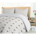 thumbnail image 5 of Ambesonne Abstract Duvet Cover Sets, Basic Winter Snowflakes, 2-Queen, Dark Grey and Eggshell, 5 of 7