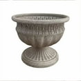 thumbnail image 2 of ToyKingdee Vintage Metal Decorative Urn Planter, Embossed Pattern, Bronze Finish, 2 of 4