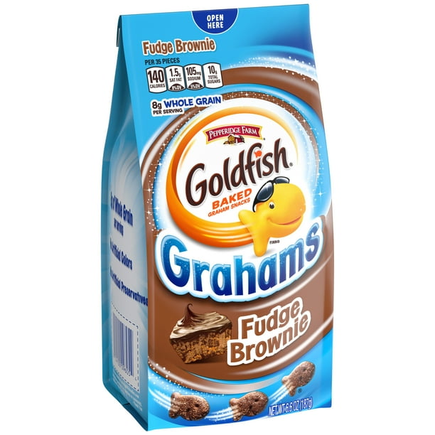 Pepperidge Farm Goldfish Grahams Fudge Brownie Crackers, 6.6 oz. Bag