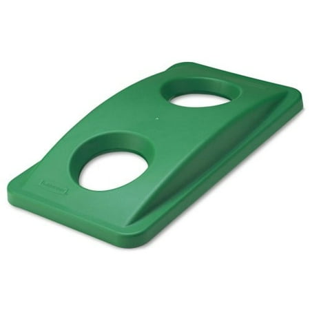 

Rubbermaid Commercial Slim Jim Bottle and Can Recycling Top 20.38w x 11.38d x 2.75h Green (269288GN)