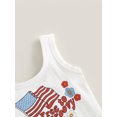 thumbnail image 6 of Wassery Baby Girls Pants Set 6 12 18 24 Months Infant Girls 4th of July Outfits Sleeveless Letters Print Romper with Flower Flag Print Flare Pants 2Pcs Summer Independence Day Clothes 0-24M, 6 of 8