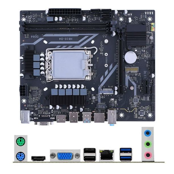 Placa Base H610 LGA1700 PC 2*DDR4 64GB para Procesador 12 13 Gen