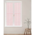 thumbnail image 2 of Window Privacy Film Pink Checkered Stained Glass Window Film Decorative Sun Block Window Cover Farmhouse Buffalo Plaid Window Clings Static Adhesive Sticker for Bathroom 29.5"x118", 2 of 7