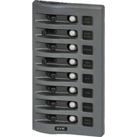 Grey Systems - Blue Sea Systems 4378 Panel Wd 12Vdc Clb 8Pos Gray