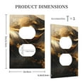 thumbnail image 3 of Balery Luxurious Gold Flow for Duplex Wall Plates Kit, Electrical Outlet Covers, Standard Size 1-Gang 5.0" x3.0", Electric Receptacle Plug Covers-Style S, 3 of 6