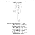 thumbnail image 4 of Chicago Hardware Hot Dip Galvanized Screw Pin Anchor Shackles, 4 of 10