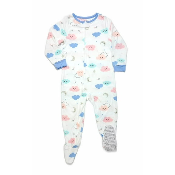 Carter's Toddler Girl's Clouds and Stars Fleece Footed Pajama Sleeper, Size 4T